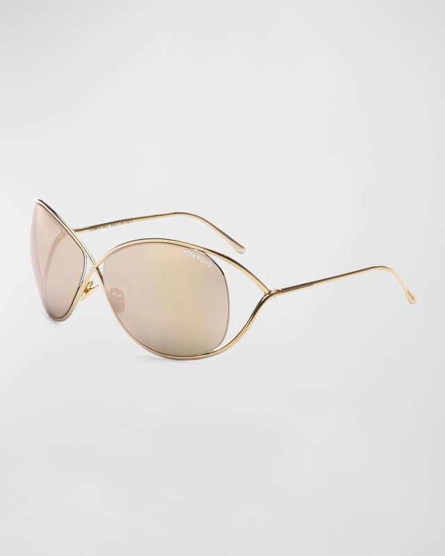 Nicoletta Twisted Titanium Butterfly Sunglasses